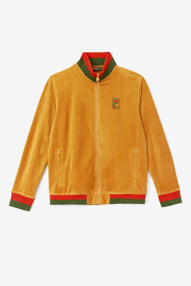 Fila X Paterson Velour Jacket Orange - Mens - 86073RPDT